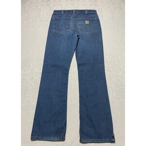 Carhartt Rugged Flex Relaxed Fit Bootcut Jeans Mens 33x34 Blue Denim Workwear